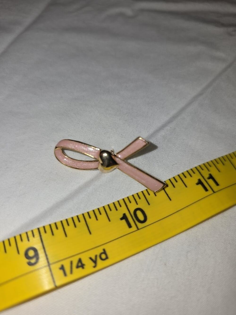 Avon Pink Awareness Ribbon Pin Missing Clasp